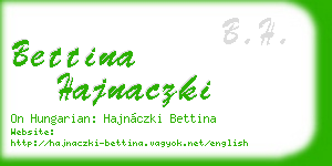 bettina hajnaczki business card