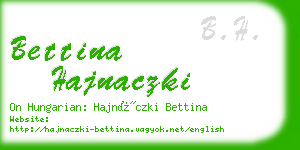 bettina hajnaczki business card